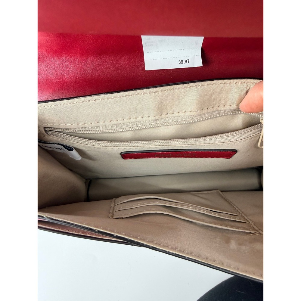 Nine West Essie Cherry Red Quilted Shoulder Bag *FLAWED* - Picture 7 of 7